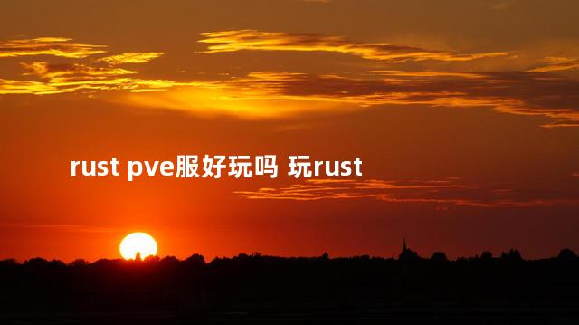 rust pve服好玩吗 玩rust需要加速器吗